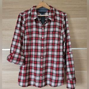 Tommy Hilfiger Plaid 100%Cotton Shirt – Women’s L – Red/White/Blue – NWT